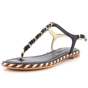 Chanel thong sandals size 7/ 37